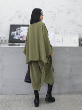 Women Retro Solid Color Shirt Wide Leg Pants Two-Piece Suit